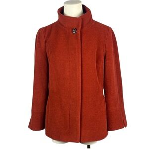 Tumi Burnt Orange/Red Alpaca Wool Coat.